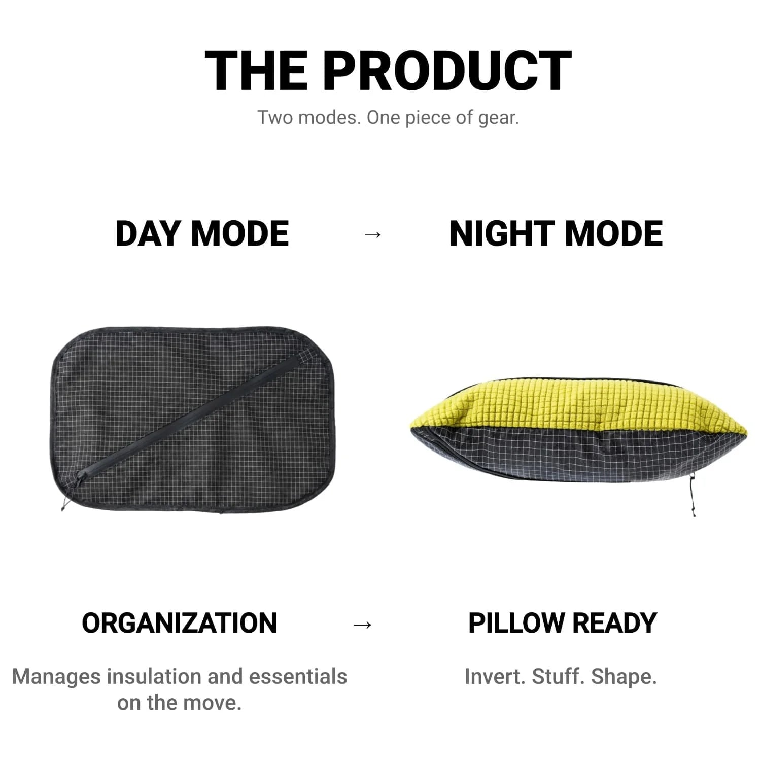 Ultralight Dual-Mode Stuff Sack & Camp Pillow — 60g