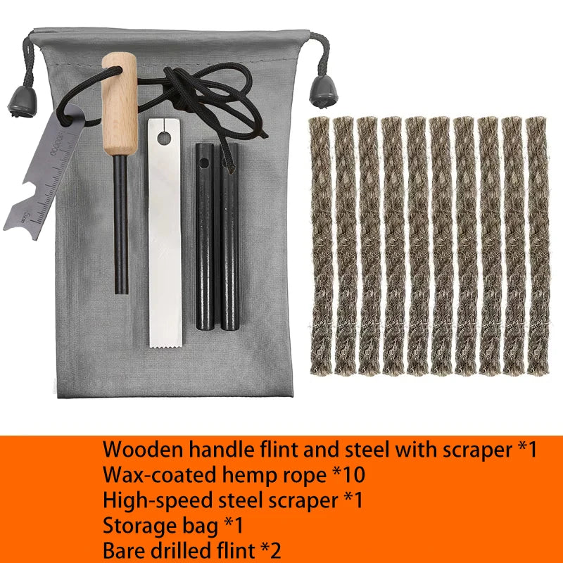 Waterproof Magnesium Flint Fire Starter Set