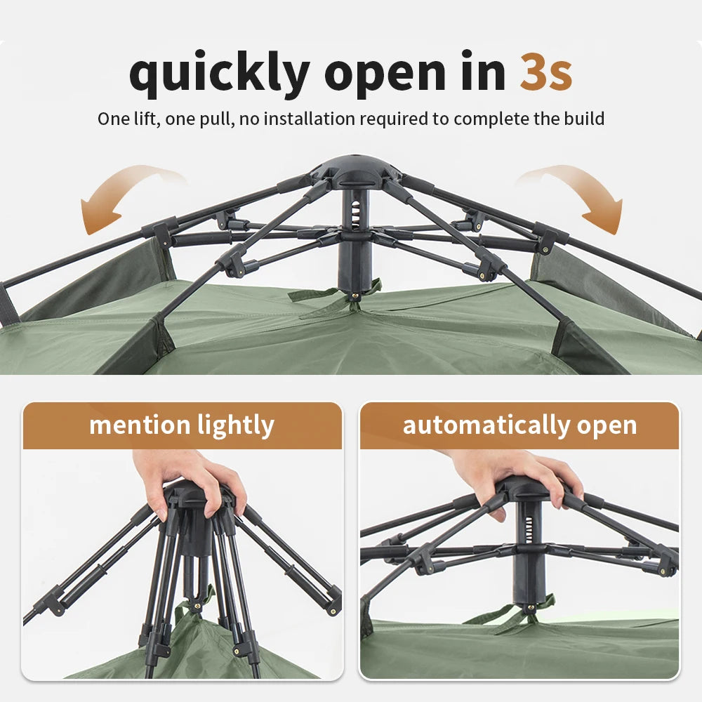 One-Touch Pop-Up Tent — 3 Person