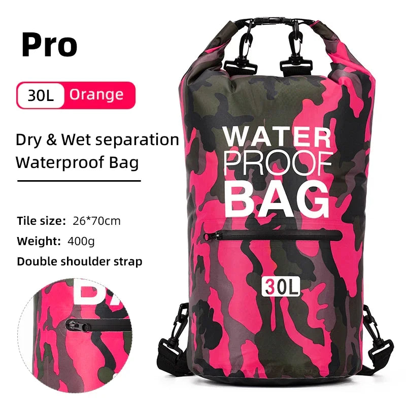 Waterproof Roll-Top Dry Bag — 5L to 30L