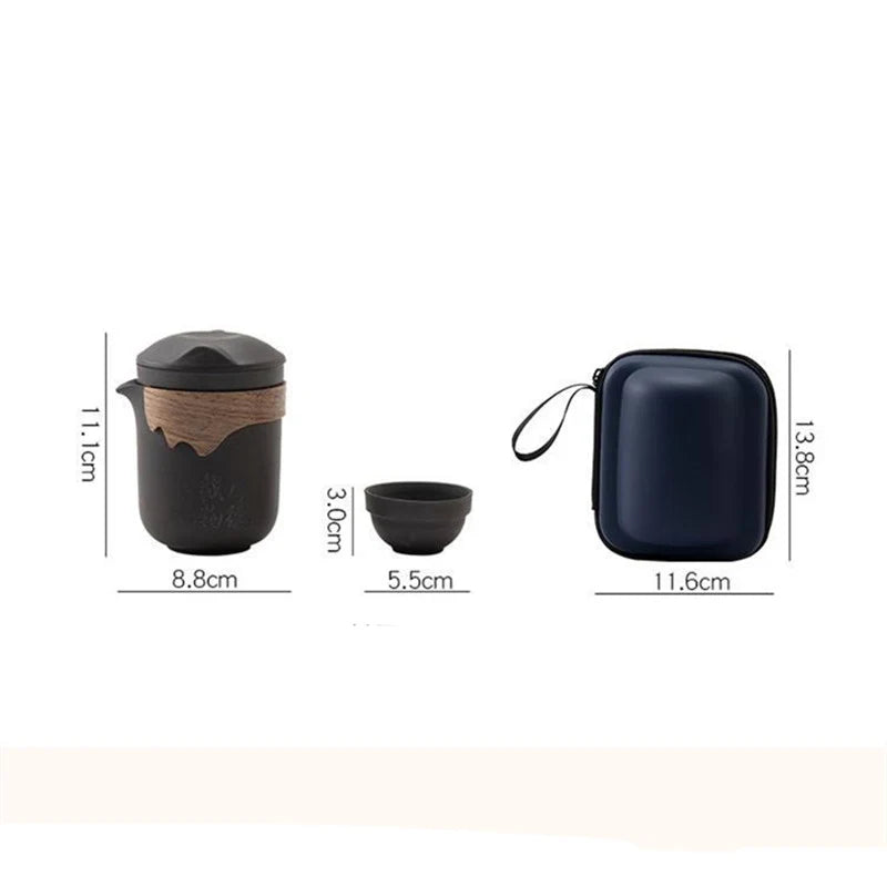 Portable Camp Tea Set — Purple Clay, 6 Cups
