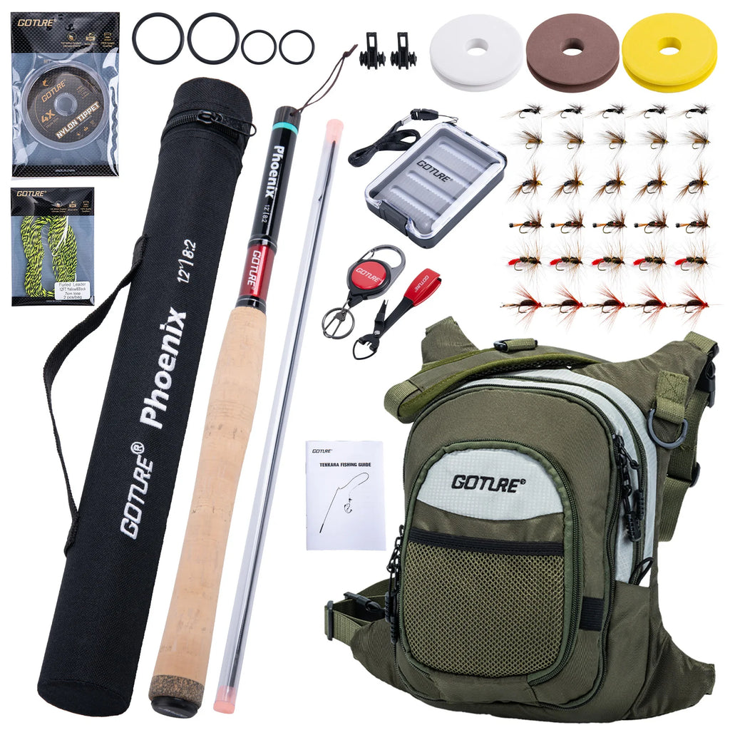 Tenkara Fly Fishing Rod Kit — 12ft Carbon, Complete Set