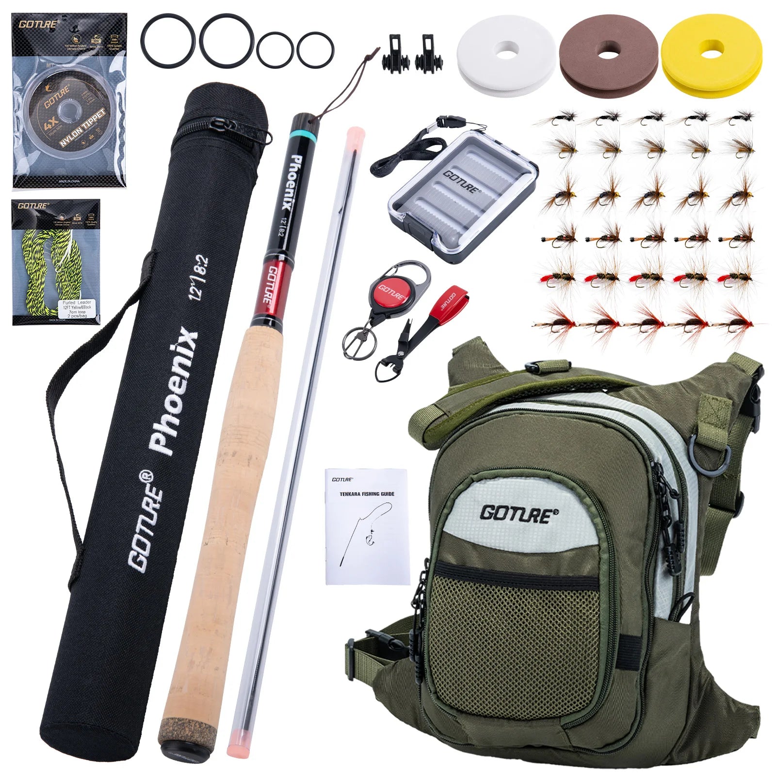 Tenkara Fly Fishing Rod Kit — 12ft Carbon, Complete Set
