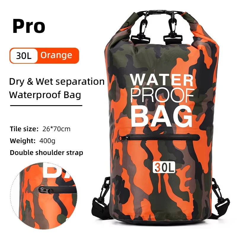 Waterproof Roll-Top Dry Bag — 5L to 30L
