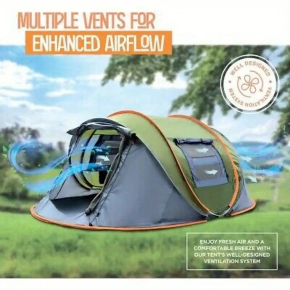2 Person Foldable Pop-Up Tent - No Pole Assembly