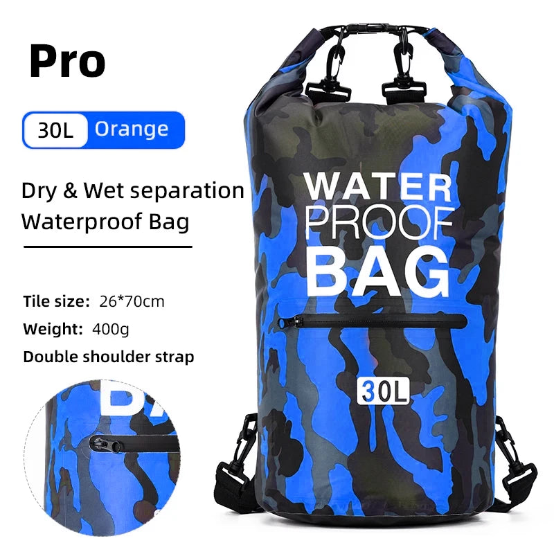 Waterproof Roll-Top Dry Bag — 5L to 30L