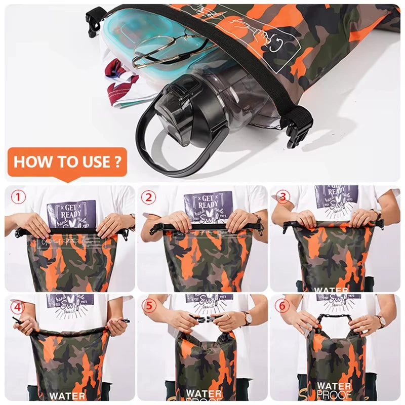 Waterproof Roll-Top Dry Bag — 5L to 30L