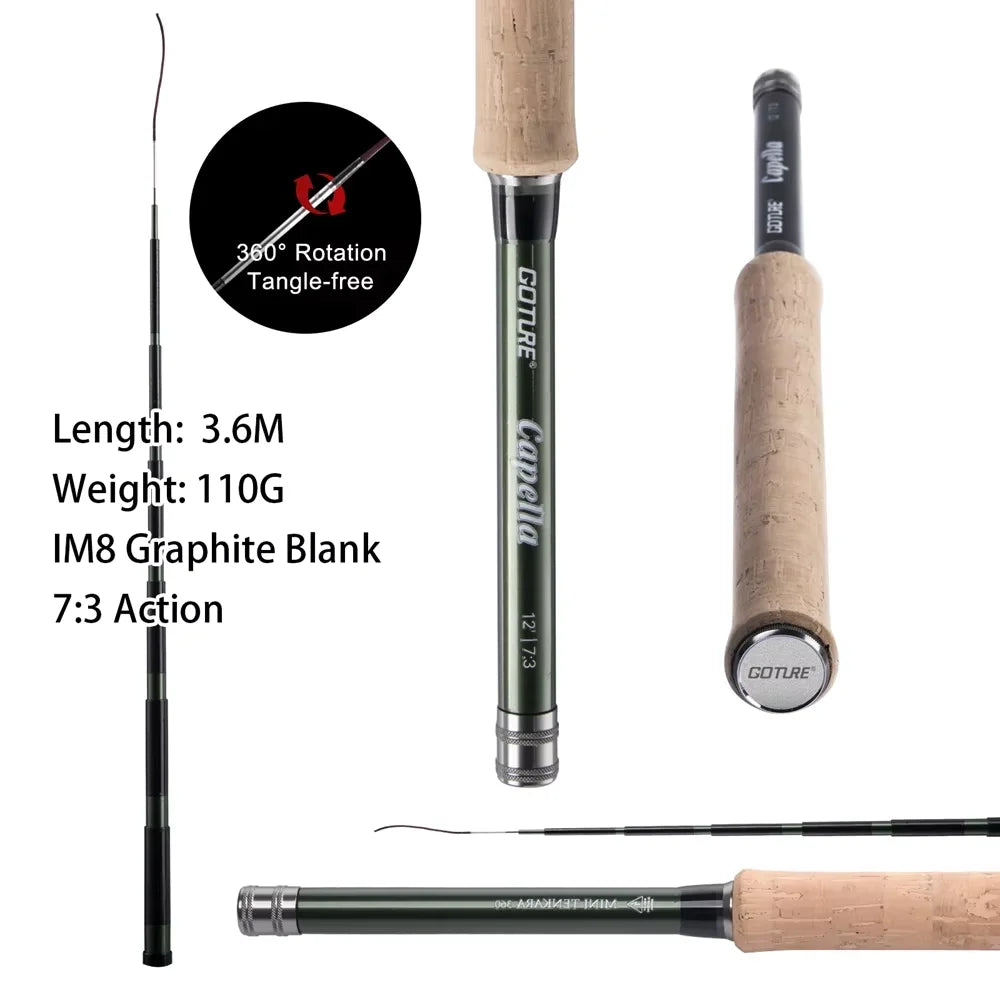 Tenkara Fly Fishing Rod Kit — 12ft Carbon, Complete Set