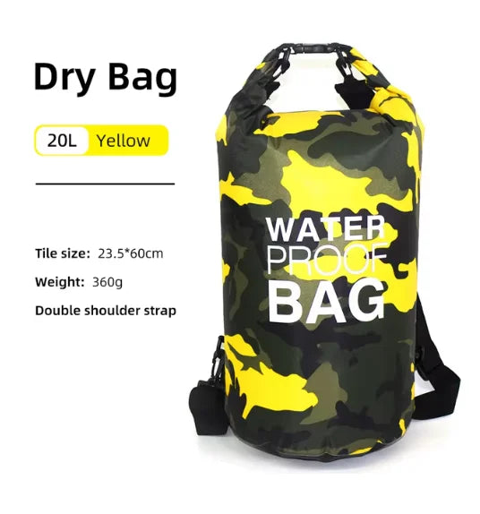 Waterproof Roll-Top Dry Bag — 5L to 30L