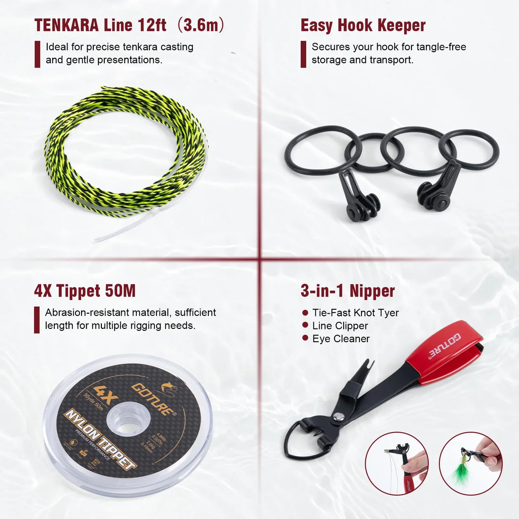 Tenkara Fly Fishing Rod Kit — 12ft Carbon, Complete Set