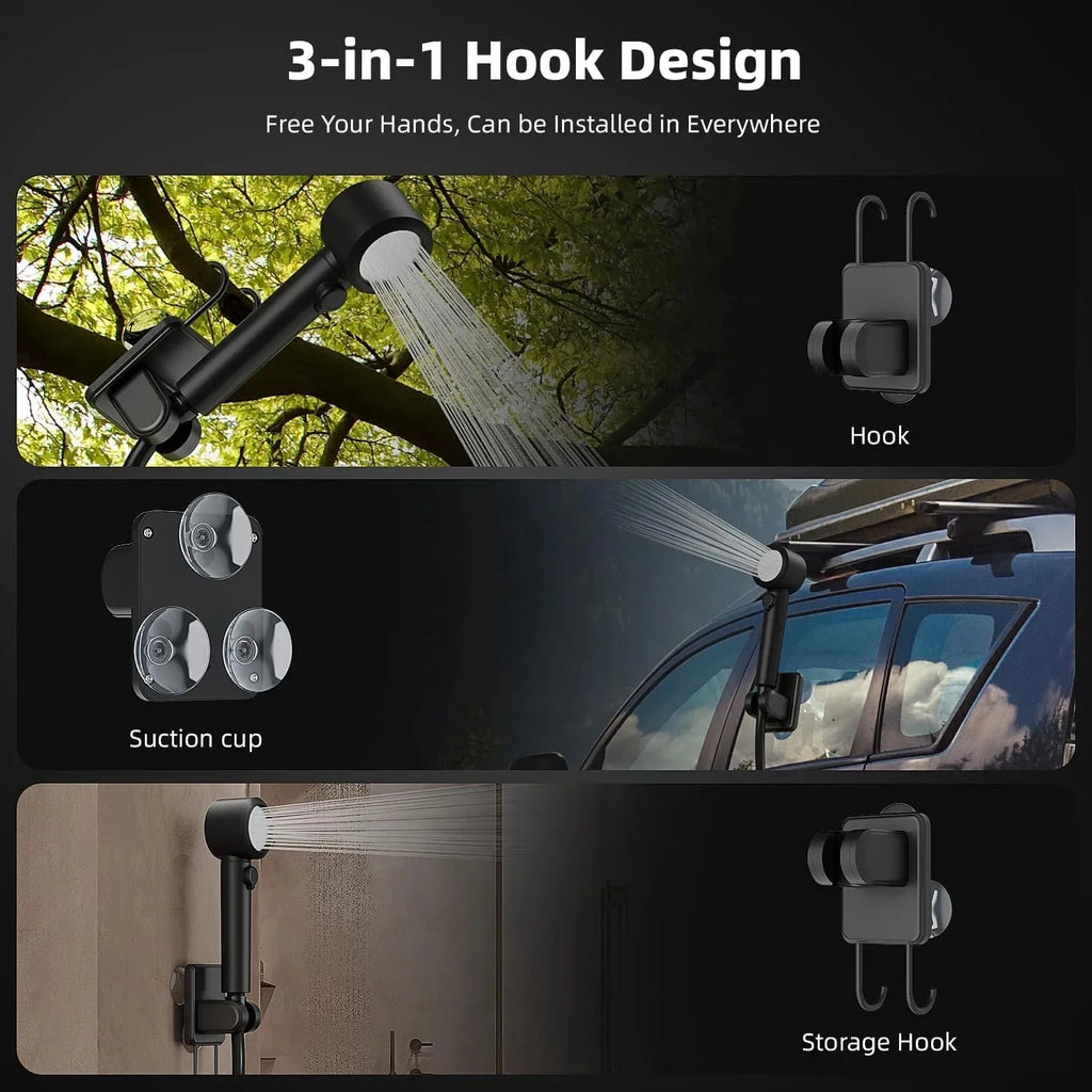 Portable Camp Shower Kit — 8000mAh, 5-Gallon Bucket