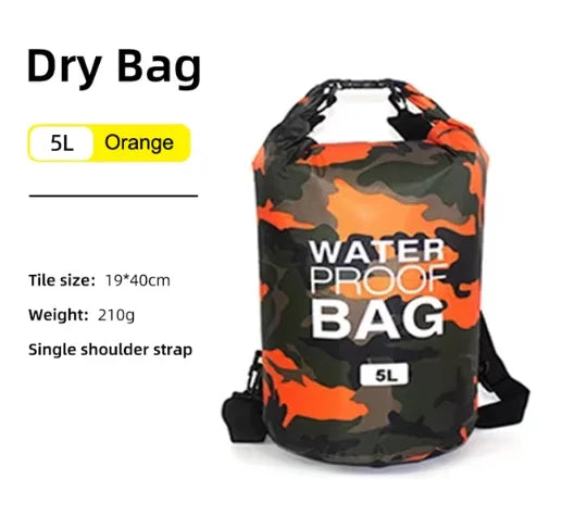 Waterproof Roll-Top Dry Bag — 5L to 30L