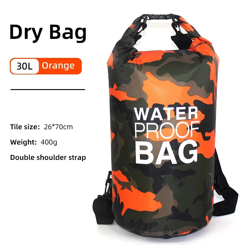 Waterproof Roll-Top Dry Bag — 5L to 30L