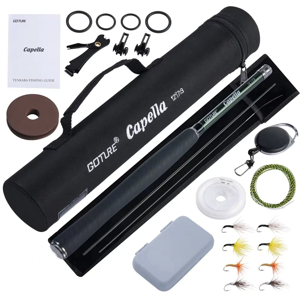 Tenkara Fly Fishing Rod Kit — 12ft Carbon, Complete Set