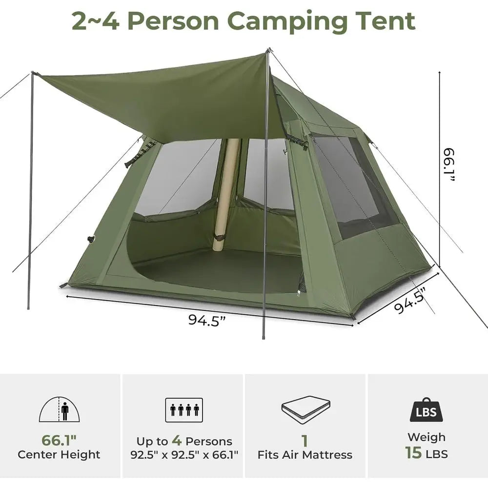 Inflatable Tent 4-Person, 4-Season