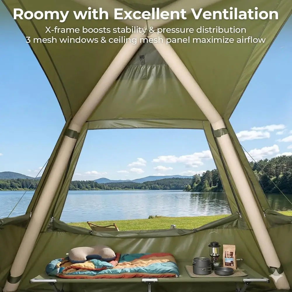Inflatable Tent 4-Person, 4-Season