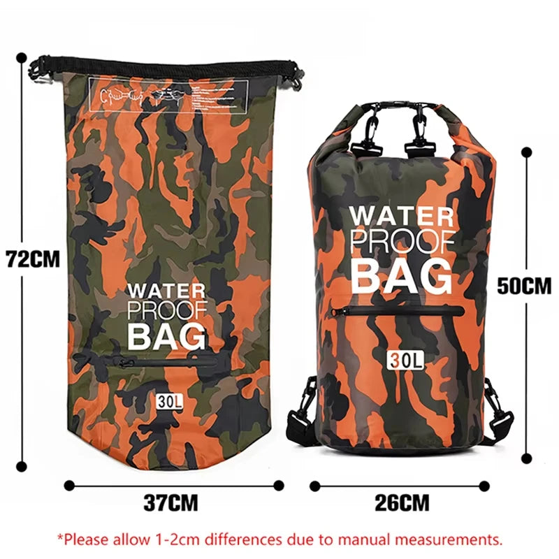 Waterproof Roll-Top Dry Bag — 5L to 30L