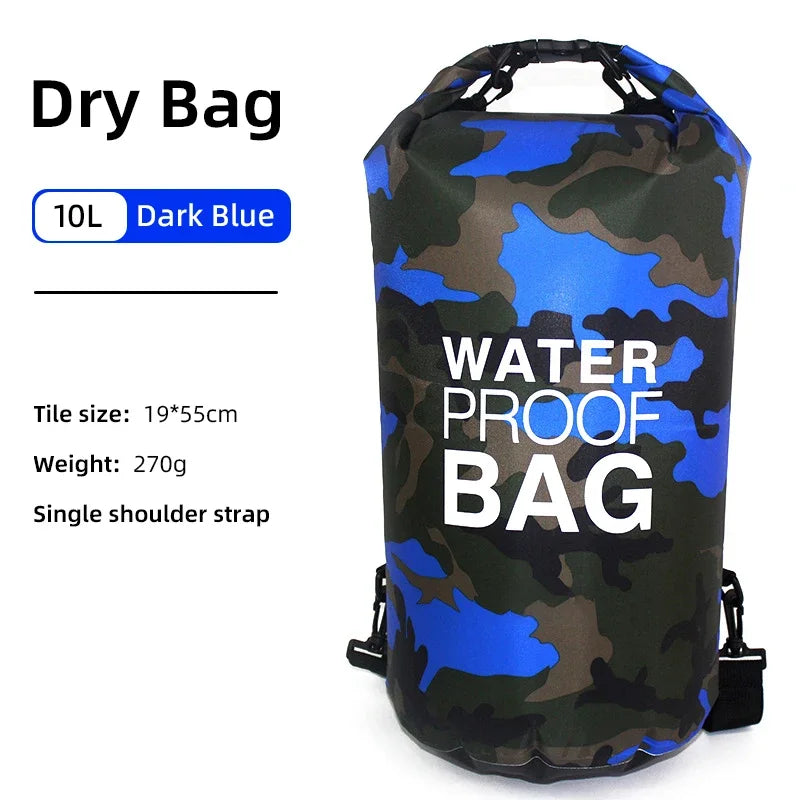 Waterproof Roll-Top Dry Bag — 5L to 30L