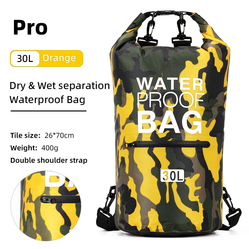 Waterproof Roll-Top Dry Bag — 5L to 30L