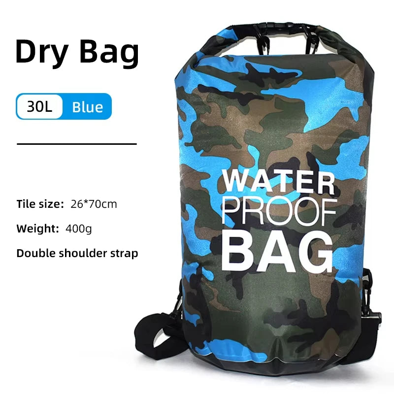 Waterproof Roll-Top Dry Bag — 5L to 30L