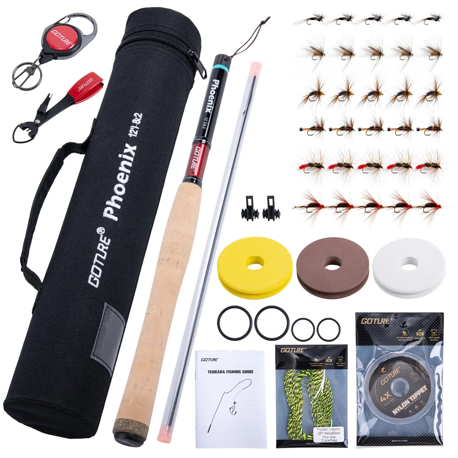 Tenkara Fly Fishing Rod Kit — 12ft Carbon, Complete Set
