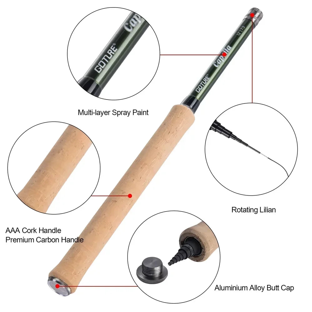 Tenkara Fly Fishing Rod Kit — 12ft Carbon, Complete Set