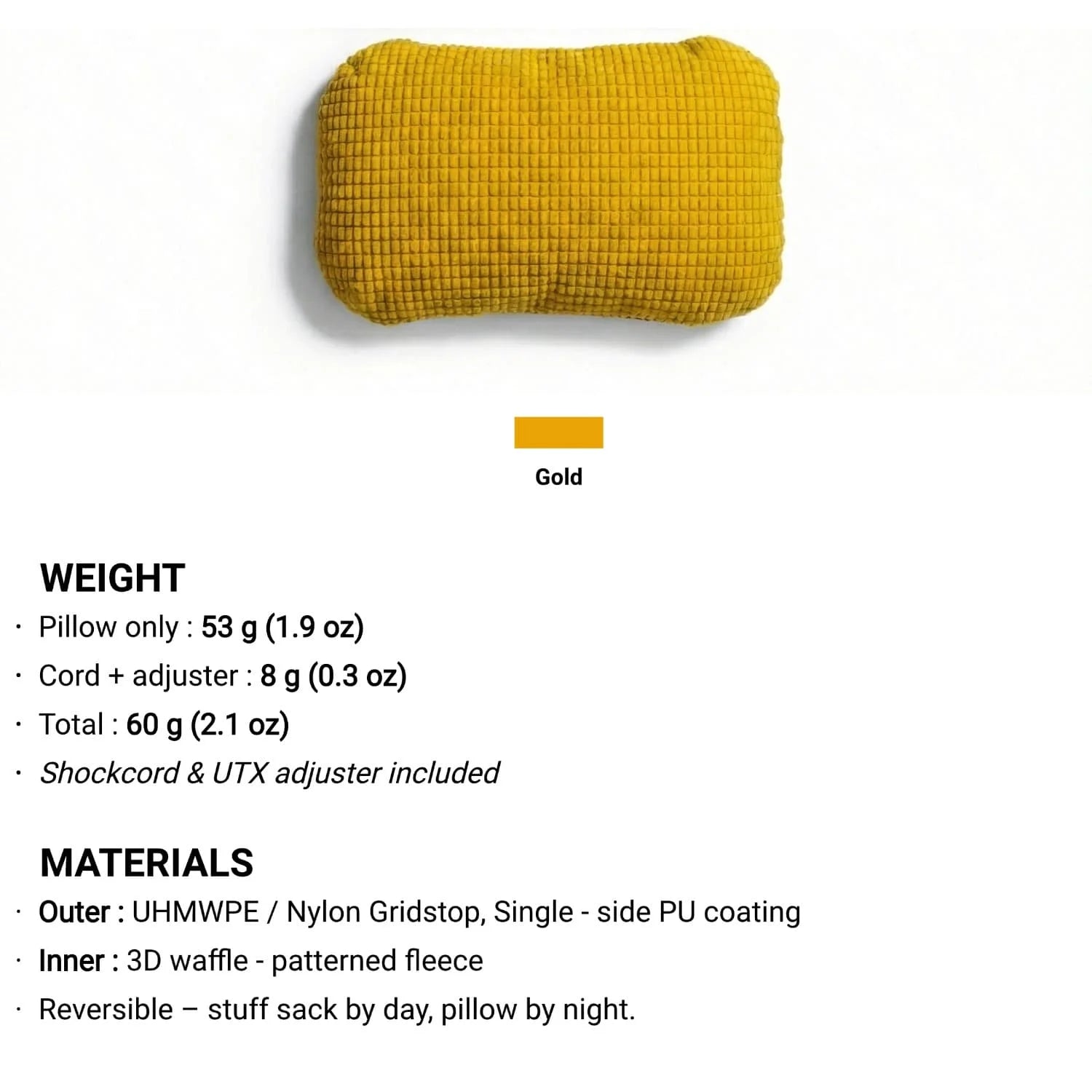Ultralight Dual-Mode Stuff Sack & Camp Pillow — 60g