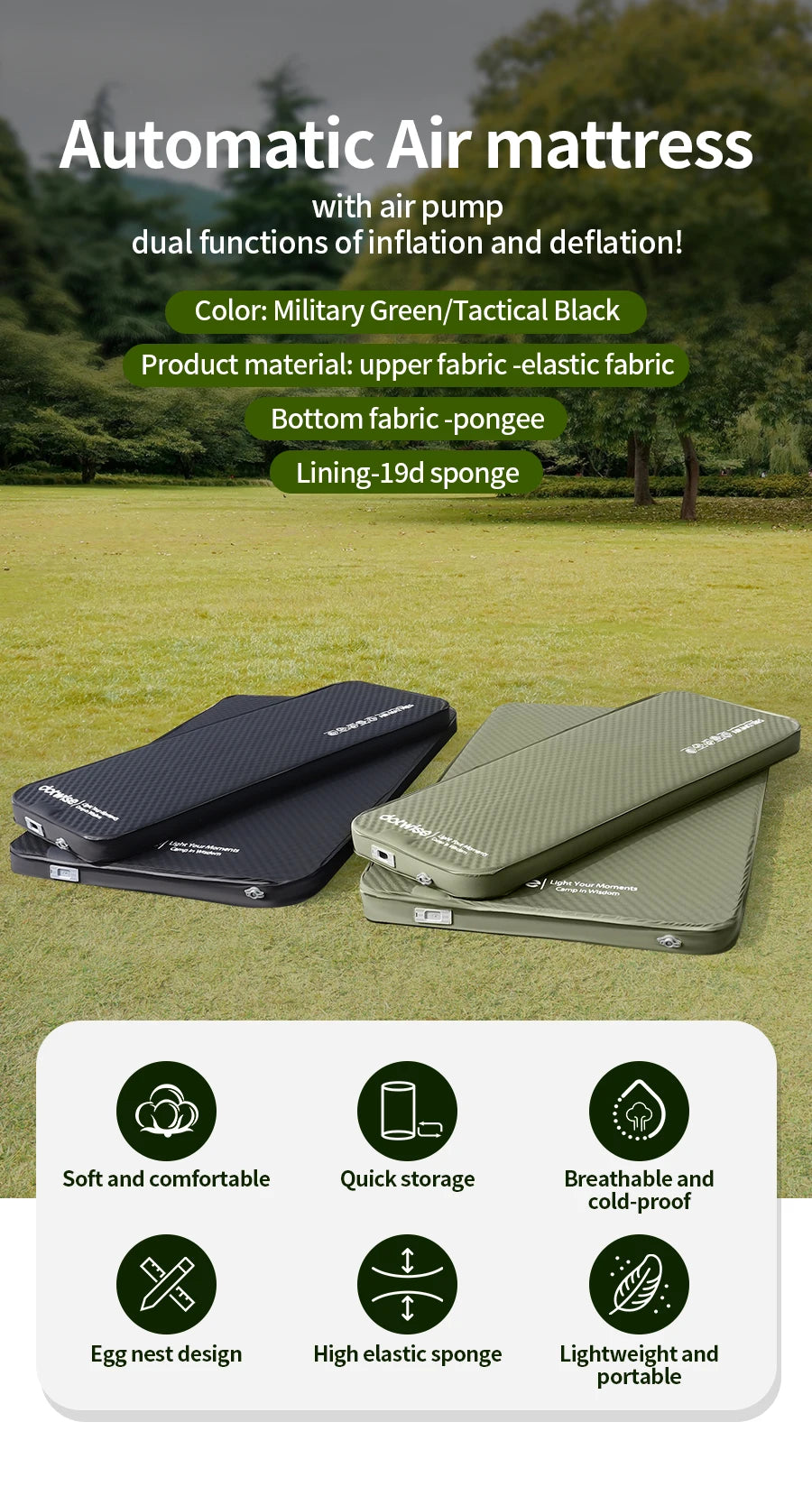 Self-inflating Camping Mattress