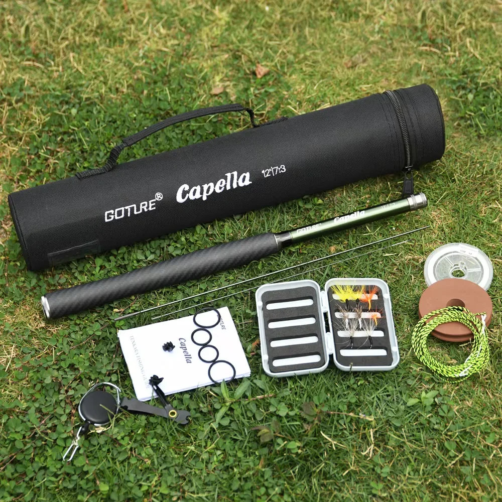 Tenkara Fly Fishing Rod Kit — 12ft Carbon, Complete Set