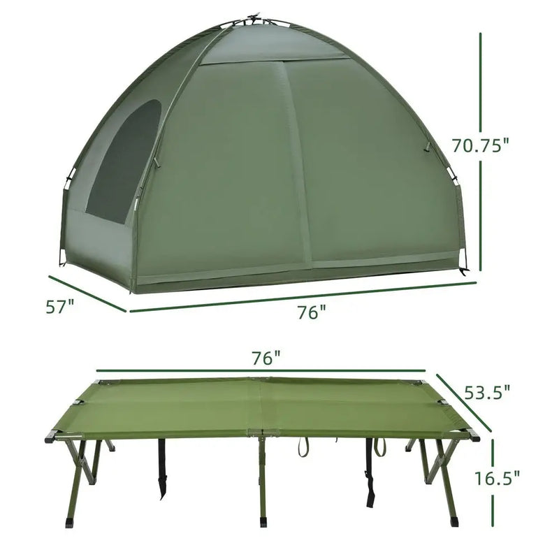 4-in-1 Camping Tent Cot & Matteres