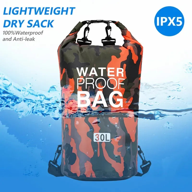 Waterproof Roll-Top Dry Bag — 5L to 30L