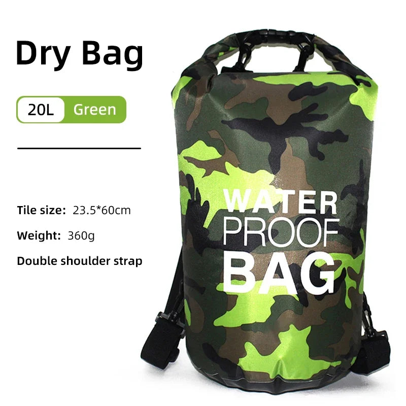 Waterproof Roll-Top Dry Bag — 5L to 30L