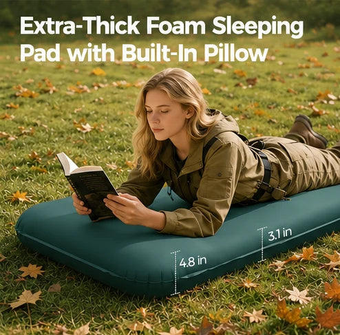 Self-Inflating Camping Pad with Electric Pump